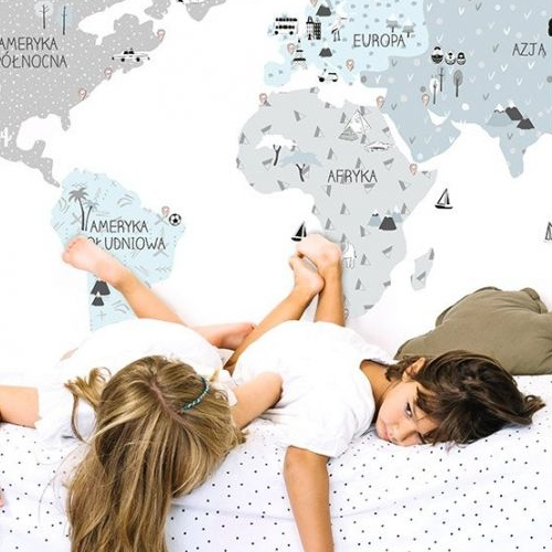 naklejka mapa świata dla dzieci
